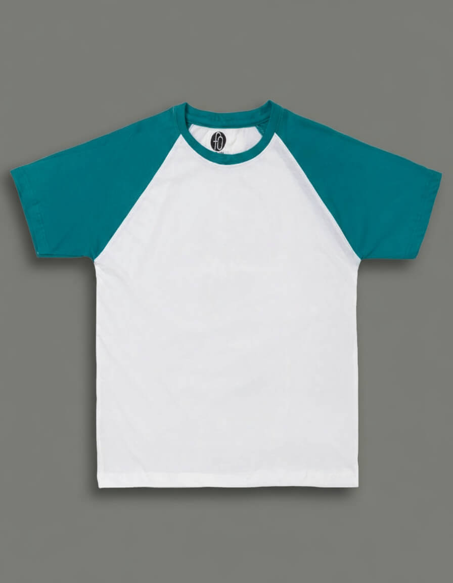 Raglan White And Green
